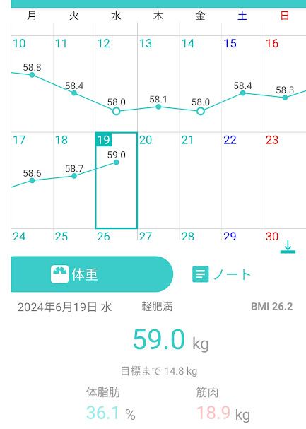 19日目測定結果