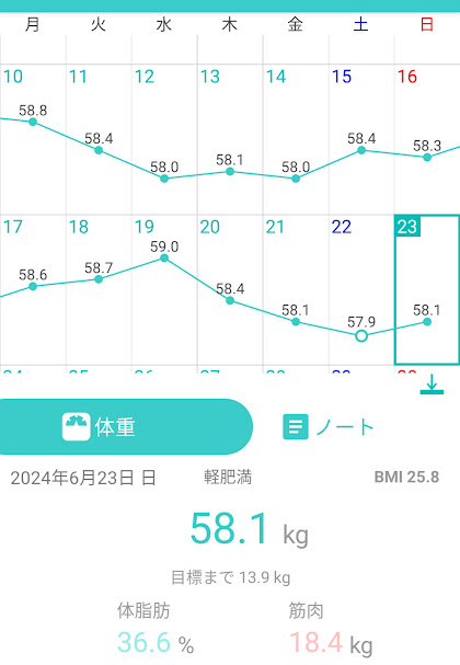 23日目測定結果